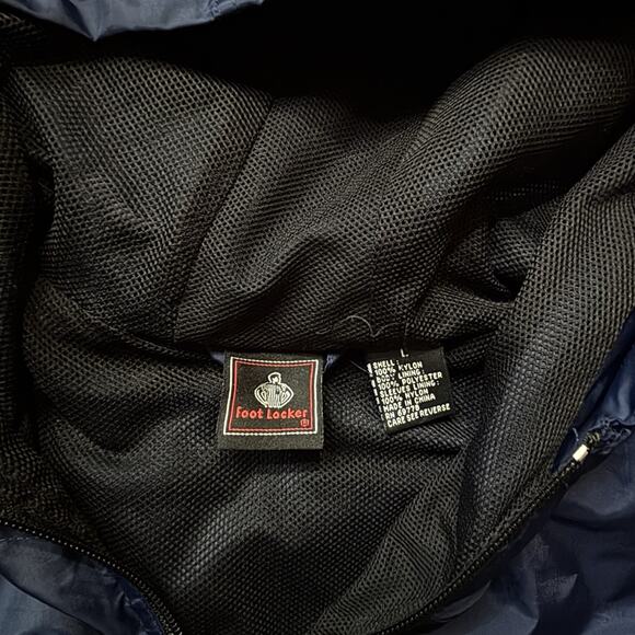 Vintage Y2K Foot Locker Navy Blue Full Zip Windbreaker Men's Large Referee Logo - Picture 5 of 6